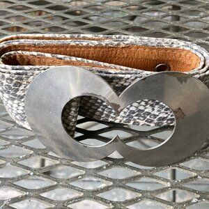 retro vintage faux snakeskin belt